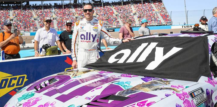 Alex Bowman with No. 48 Ally Chevrolet Camaro